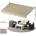 Sol royal store banne manuel sans percage 3m ? store balcon enrouleur sans percage - beige bm3
