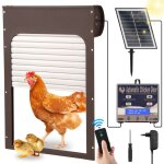 Solaire porte automatique poulailler porte à volets roulants avec affichage led minuterie et télécommande ... Solaire porte automatique poulailler porte à volets roulants avec affichage led minuterie et télécommande ...