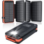 Solaire power bank 26800mah solaire chargeur avec 2 usb - a sortie & 1 usb - c entre batterie externe ...