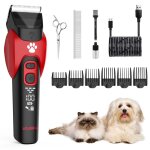 Solimpia tondeuse pour animal ? kit de toilettage professionnel pour chien et chat silencieuse �tanche ...