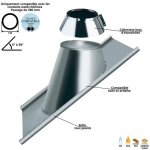 Solin plomb 5 � 30 degr�s conduit double paroi isol� edilinox - diam�tre 80 mm