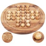 Jeu de r�flexion - engelhart - 350470 - solitaire en bois - 33 billes - taille l