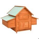 Solo - poulailler lapin / poulets - jills enclos et pondoir 5 � 6 poules 150x96x110cm - bois de sapin ...