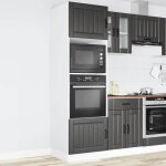 Solomoon@ colonne cuisine - armoires de four 2 pcs kalmar noir bois dingnierie fr 595