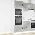 Solomoon@ colonne cuisine - armoires de four 2 pcs lucca gris bton bois dingnierie fr 593