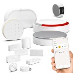 Somfy 1875349 - home alarm advanced - pack vid�o - alarme maison sans fil connect� wifi - module gsm ...