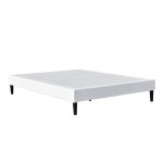 Sommier 120x190 cm tapissier d�houssable housse lavable blanc + pieds en 20 cm 2 x 13 lattes - anna - ...