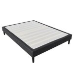 Sommier 120x190 cm tapissier d�houssable housse lavable noir + pieds en 20 cm 2 x 13 lattes - opale - ...