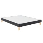 Sommier bultex confort ferme vigoroso deco 180x200 trame gris clair lattes