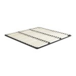 Sommier cadre � lattes 200 x 200 cm - 3x19 lattes - sans pieds - noir - kalista de ysm�e