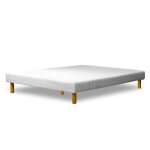 Sommier confort 90x190 by sampur rsistant et confortable - cadre et lattes larges bois - pieds inclus ...