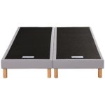 Sommier � lattes 2 x 80 x 200 simmons - 4 pieds bois - caisse en bois massif - lattes fixes en bois 98 ...
