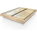 Sommier  lattes - abc meubles - kit france 2 places - 36 lattes - brut - 140x190