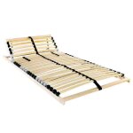 Sommier � lattes en bois de h�tre - uu - 120x190 cm - marron - bois de h�tre massif - cadre � lattes ...