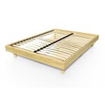 Sommier  lattes kit no bois 2 places abc meubles - 140x190 cm - miel