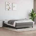 Sommier  ressorts - akozon - 140x200 cm - tissu gris fonc - 2 places - montage facile