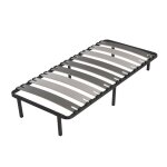 Sommier robuflex 90x190 sampur r�sistant et confortable - lattes larges r�glables - pieds inclus - structure ...