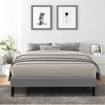 Sommier tapissier 180x200 cm gris d�houssable avec pieds 20 cm et 2 x 13 lattes en tissu polyester - ...
