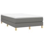 Sommier tapissier - akozon - 120x200 cm - gris fonc - lattes de contreplaqu - pieds robustes