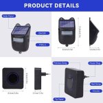 Sonnette dalarme solaire pour alle dtecteur de mouvement de sirne de scurit extrieure distance ...