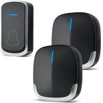 Sonnette sans fil 300m byondself 58 mlodies au 4 niveaux volumes carillon sans fil tanche noir