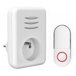 Sonnette sans fil byron - port�e 150m - 16 m�lodies - blanc