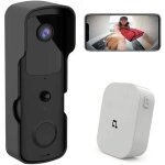 Sonnette sans fil avec camera 1080p ext�rieure �tanche sonnette connect�e wifi visiophone avec carillon ...