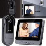 Sonnette sans fil avec camera visiophone bluetooth avec �cran ips de 4. 3 sonnette sans fil exterieur ...