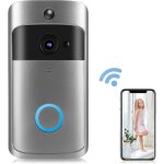 Sonnette sans fil avec cameraintelligente cam�ra de sonnette vid�o sans fil wifi avec d�tecteur de mouvement ...