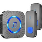 Sonnette sans fil carillon de porte exterieur �tanche � 300m deux bouton emetteurs avec un r�cepteur ...