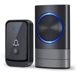 Sonnette sans fil ip44 exterieur etanche carillon 400 m�tres 52 m�lodies et 4 niveaux volume kit de carillon ...