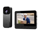 Sonnette vid�o avec �cran lcd 43 - cam�ra 300 000 px m�moire 64 go vision nocturne interphone bidirectionnel ...