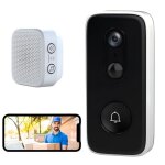 Sonnette vido sans fil 3mp interphone vido avec camra pour smartphone dtecteur de mouvement pir ...