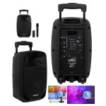 Sono portable 8?? pro party karaoke bluetooth usb fm msd + micro - main sans fil + telecommande megabass ...