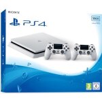 Sony computer pack ps4 500 go + 2 manettes dualshock 4 - glacier white
