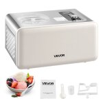 Sorbetire automatique capacit de 2 l - vevor - compresseur intgr - machine  glace lectrique sans ...