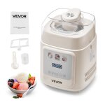 Sorbetire automatique verticale de 1 l - vevor - avec compresseur intgr - machine  glace lectrique ...