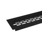 Sotech grille de ventilation 484 x 60 mm grille perfore noir aration porte grille chemine