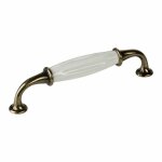 Sotech poign�e en porcelaine meta poign�e de meuble en porcelaine aspect bronze blanc ba 128 mm