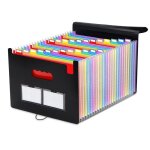 Sous - dossier dossier suspendu rangement papier chemise a4 24 compartiments doublure intrieure colore ...