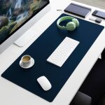 Sous - main nero similicuir bleu 60 x 35 cm