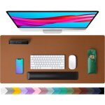 Sous - main tapis de bureau en cuir pu tapis de souris protection de bureau antidrapante bloc - notes ...