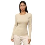 Sous - pull en maille c�tel�e � fils brillants. finition bord c�te au niveau du col. pour femme - pulls ...