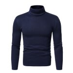 Sous - v�tement tee shirt homme col roul� manches longues - bleu marine