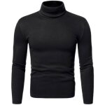 Sous - vtement tee shirt homme col roul manches longues - noir