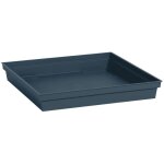Soucoupe carr�e - eda - toscane - 40 cm - pour pot 50 cm r�f. 013648 - 40 x 40 x h. 59 cm - bleu jean ...