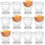 Soucoupes � oeufs - set de 12 - 5 x 5 cm - verre transparent