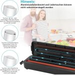 Soudeuse sous vide - ynkkvre - compacte avec cutter - 28 cm - aliments secs et humides - 2 rouleaux inclus ...