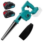 Souffleur et aspirateur sans fil 2 en 1 souffleur de feuilles sans fil 18 v 2 batteries 30 ah + 1 chargeur ...