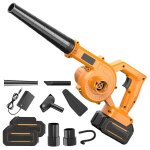 Souffleur de feuilles a batterie 600w 21v 5 vitesses 120cfm 100mph avec 1 batteries 3. 0ah chargeur ultra ...